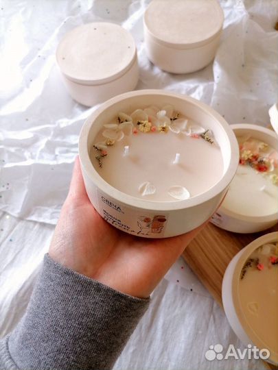 Ароматическая свеча ручной работы