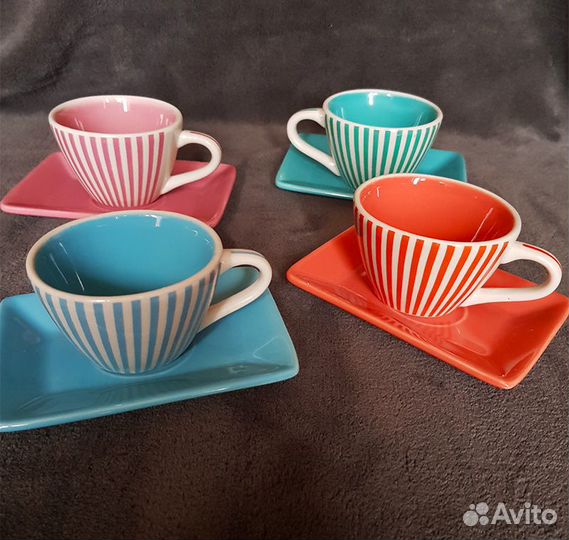 Кофейный сервиз на 4 персоны новый