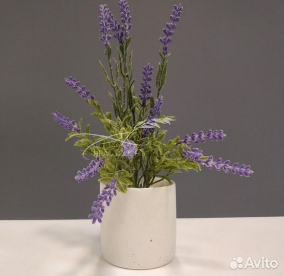 Кашпо-цилиндр гладкое из бетона