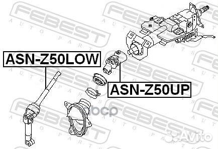 Вал карданной передачи рулевой верхний nissan