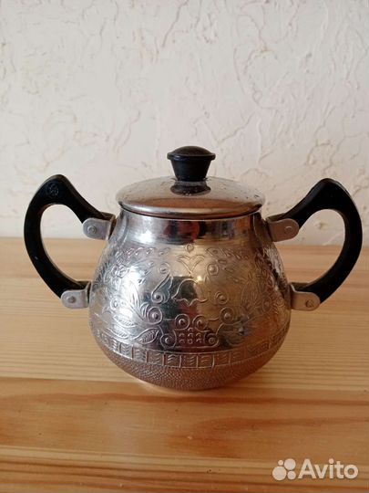 Сахарница металлическая советская