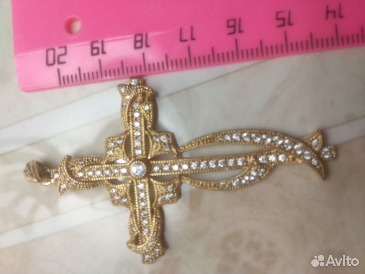 Цепь серебро,крест