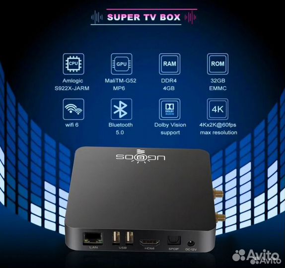 TV Box ugoos AM6 B Plus 4/32gb + Аэромышь Ugoos