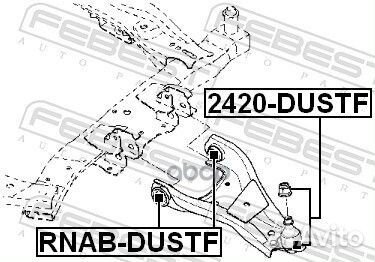 Опора шаровая renault duster 2011- 2420-dustf