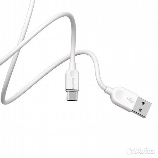 Дата-кабель универ. USB Type-C 1 м, 3А, белый