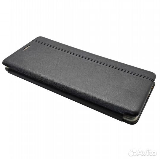 Чехол для Samsung Galaxy A51 кожа/визитница черный