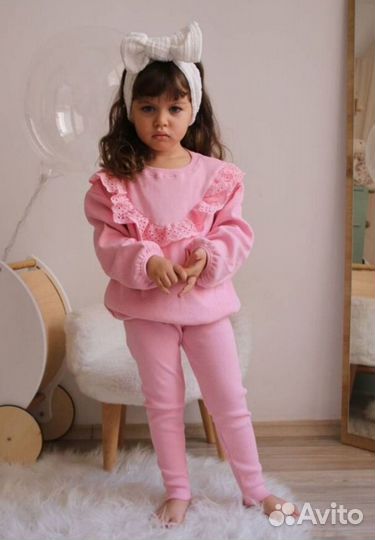 Костюм Zara для девочки в рубчик