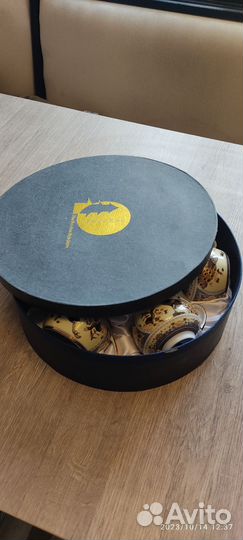 Чайный подарочный набор из костяного фарфора