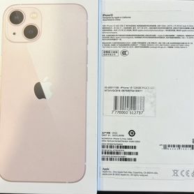 iPhone 13, 128 гб pink две физические sim-карты