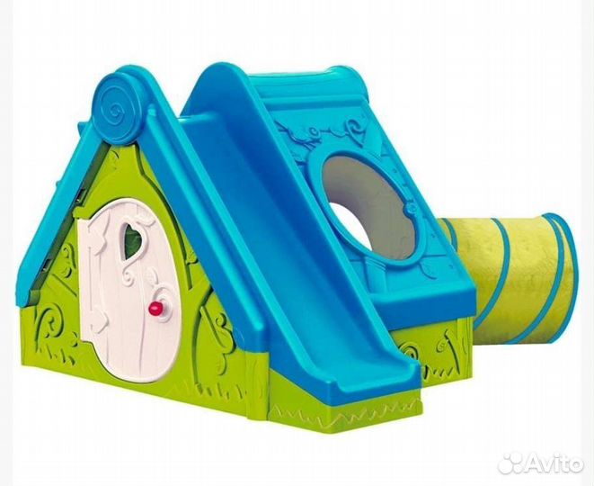 Игровой домик с горкой и трубой