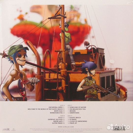 Пластинка Gorillaz Plastic Beach (2LP)