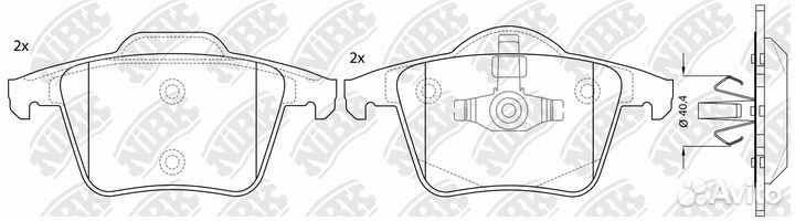 Колодки тормозные задние nibk PN0358