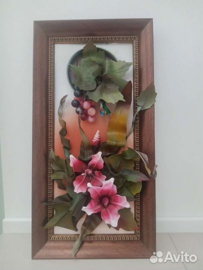 Картина ручной работы : кожа + кож.зам