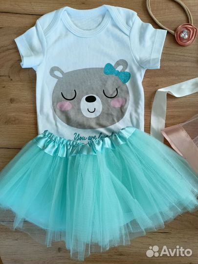 Платье боди для девочки 68 74