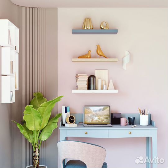 Полка мебельная Spaceo Agata 60x23.5x3.8 см мдф цв