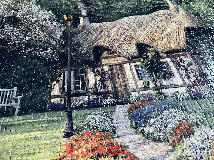 Пазл картина 2000 деревенский домик ретро