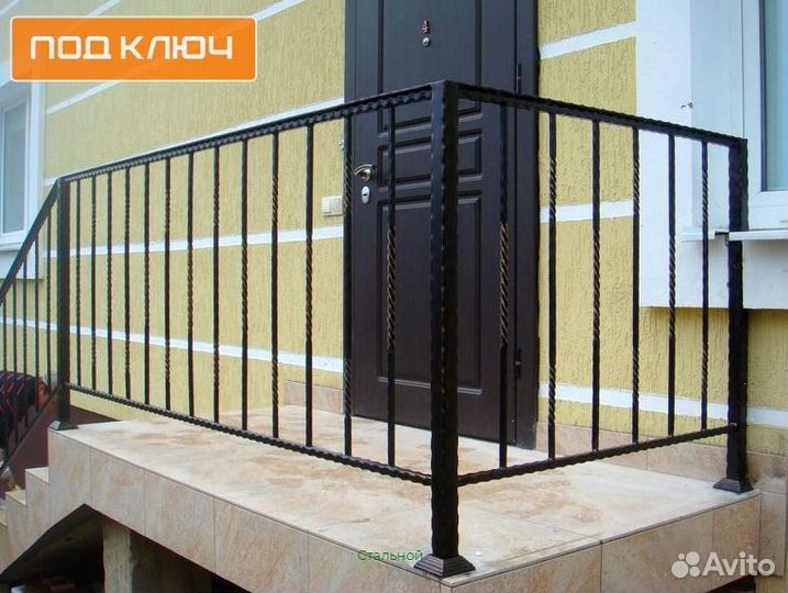 Перила кованые для лестниц на заказ