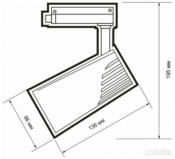 Светильник светодиодный трековый PTR 1732 32Вт 4000К IP40 24град. WH бел. Pro JazzWay 5026186