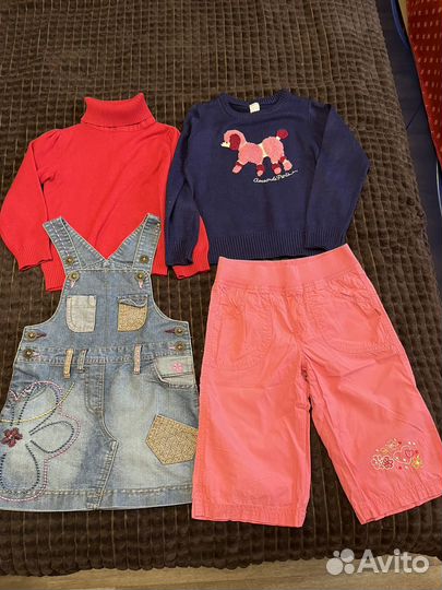 Вещи пакетом на девочку 110 116
