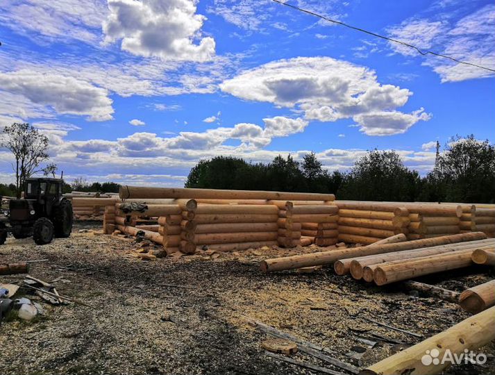 Сруб дома бани