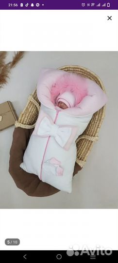 Конверт на выписку для девочки зима