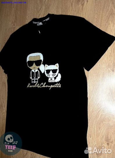 Футболка Karl Lagerfeld черная S XL XXL (Арт.54827)