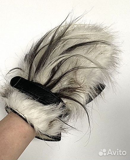 Брендовые варежки меховые Оригинал