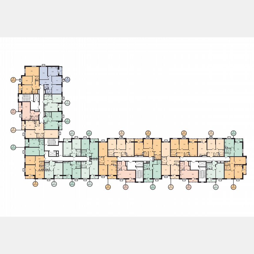 2-к. квартира, 64 м², 9/9 эт.