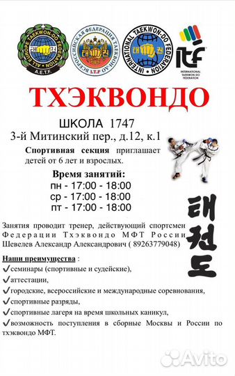 Тренер по тхэквондо