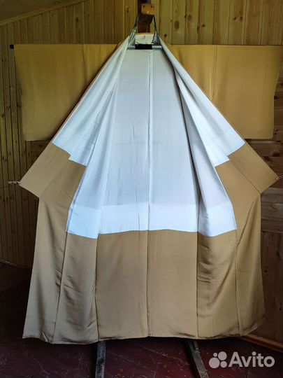 Элегантное кимоно песочного цвета, 155 см