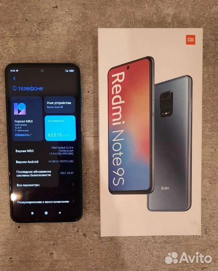 Телефон Xiaomi Redmi note 9s