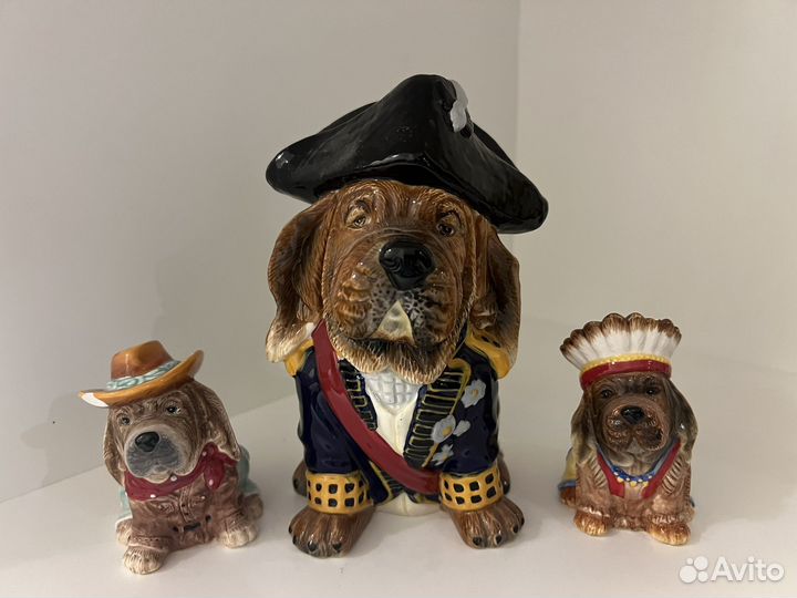 Pavone Фарфоровая копилка собака Генерал и солонки