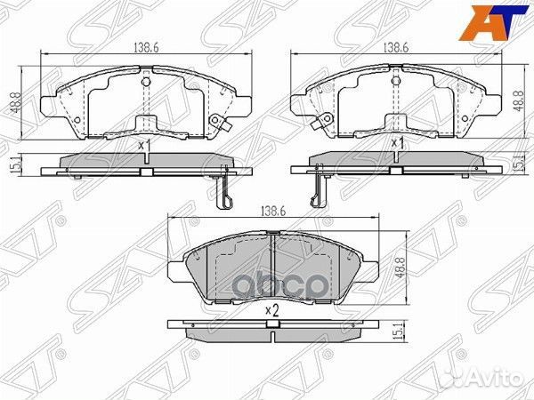 Колодки тормозные перед nissan cube Z12 ST-AY04