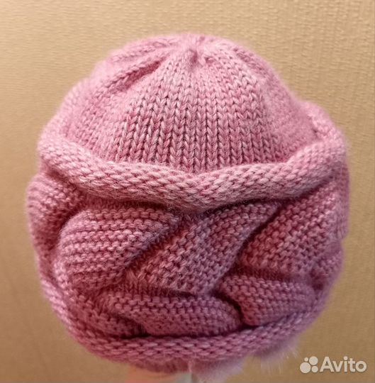 Шапка зимняя женская вязанная