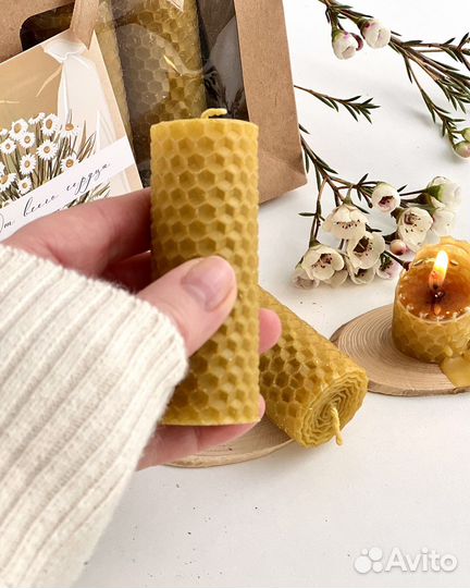Свечи из вощины с травами