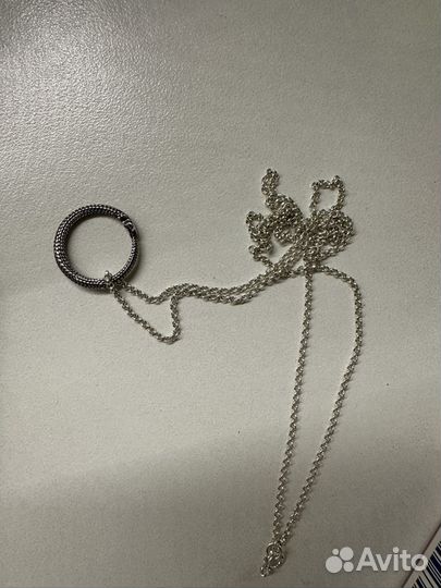 Цепочка с кулоном серебро Уроборос