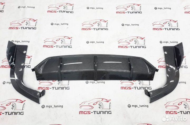 Диффузор заднего бампера BMW X5 G05 (Под карбон)