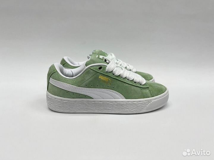 Кеды puma suede xl зелёные