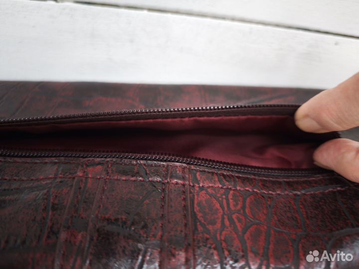 Сумка клатч женская натуральная кожа б/у