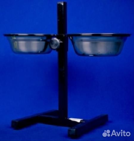 Зоомарк Подставка Телескоп с мисками 0,75л