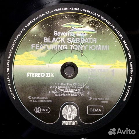 Black Sabbath Featuring Tony Iommi / Seventh Star