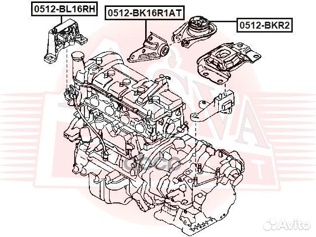 Подушка двигателя mazda 3 BL 2009-2013