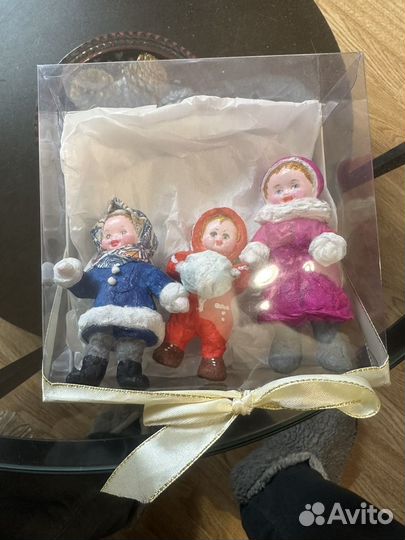 Ватные елочные игрушки