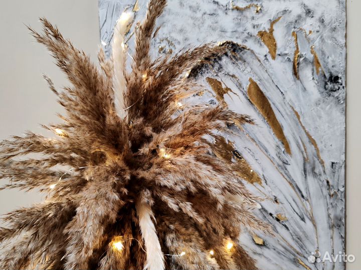 Ель из сухоцветов