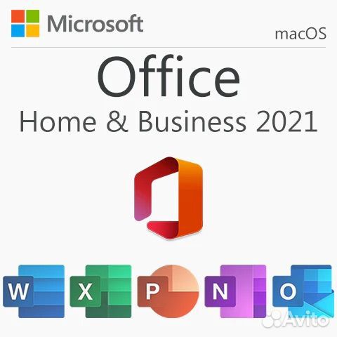 Office 2021 home and business для Мас бессрочная