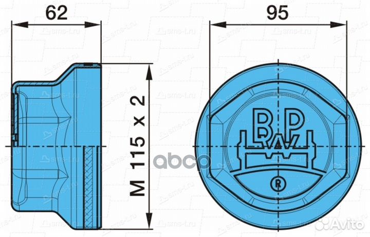 Крышка ступицы M115x2 наружн. SW95 BPW 6.5-9t