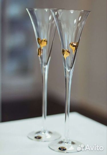 Свадебные бокалы bohemia 2 шт