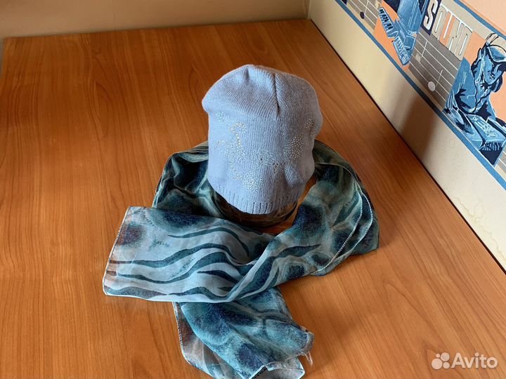 Шапочка с шарфом