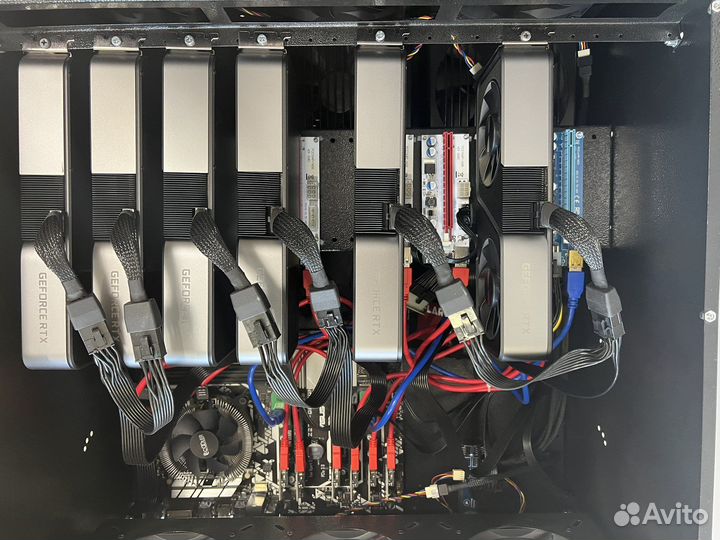 Риг на 8 видеокарт (корпус+обвязка)
