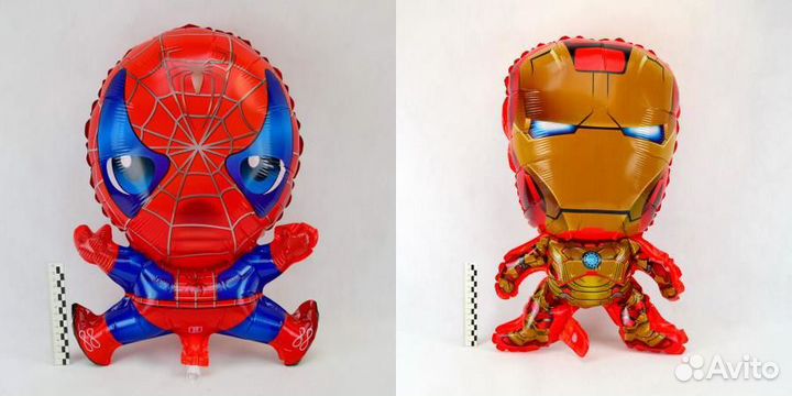 Надувной шарик Человек паук и Железный человек